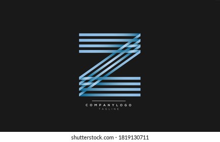 Z initials monogram letter text alphabet logo design