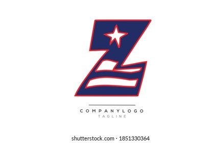 Z initials monogram letter text alphabet logo design