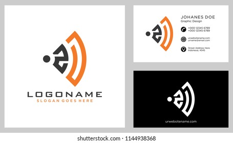 Z J initial logo template vector