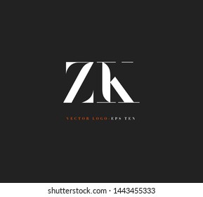 Z K letters Joint logo icon vector for business card and corporate identity.