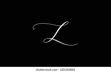  Z, L initial logo design vector template 