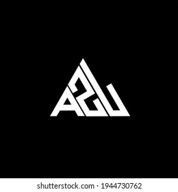 Un diseño creativo del logo de una letra Z L sobre fondo de color negro. Icono de AZL
