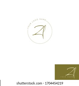 Z L ZL Initial letter handwriting and signature logo.	