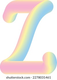 Z latter with gradient color style font