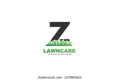 Z lawn care logo design inspiration. Vector letter template design for brand.