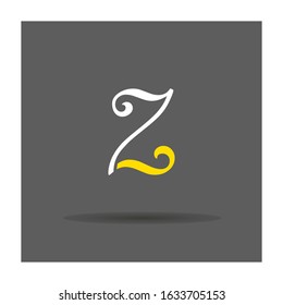 Z letter alphabet logo linear design vector