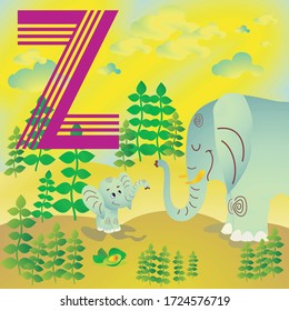 z letter alphabet with pictures for children