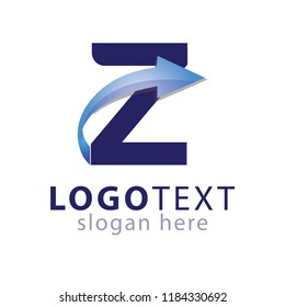 Z Letter Arrow Logo Element