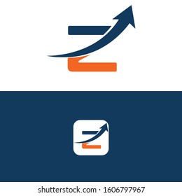 Z Letter with Arrow Logo Template vector Design