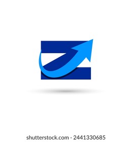 Ein Buchstabe mit Pfeil Logo Vorlage Illustration Vektor Design