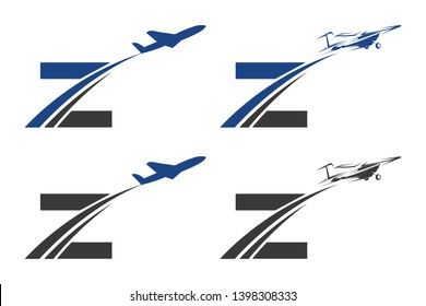 Z Letter with Aviation Logo Design