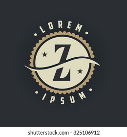 z letter business logo design template abstract vector elements for corporate identity emblem label or icon straight crowd abstract pile unusual sign marketing printing capital set signature acceptanc
