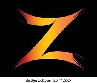 Z  letter capital logo gradient design