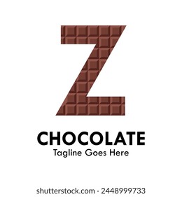 z letter with chocolate design logo template illustration