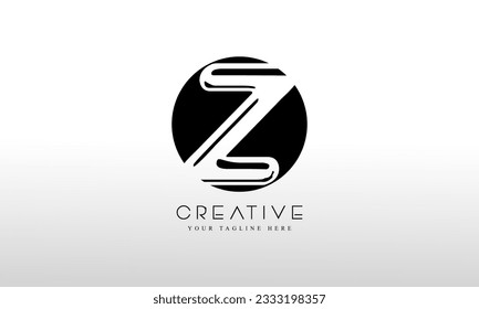 Z Letter circle shape Logo Design Vector
