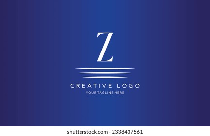 Z letter classical modern simple vector brand vector logo design for all kind of business with blue background  