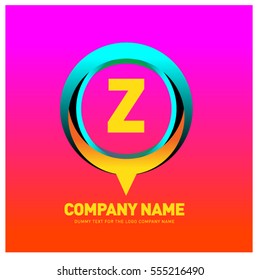 Z letter colorful logo in the circle. Vector design template elements for your application or company identity.
