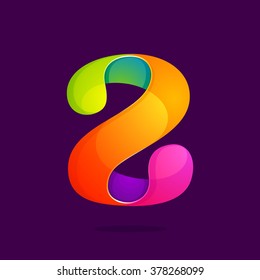 Z letter colorful logo. Font style, vector design template elements for your application or corporate identity.