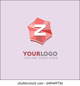 Z Letter Creative Floral Logo, Rose Flower Red, beauty and fashion logo