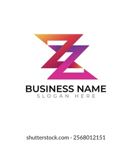 Z  letter Creative vector templates abstract typography colorful logo design