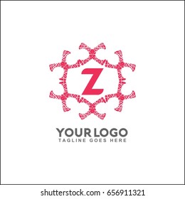 Z letter crest logo. Alphabet logotype vector design.