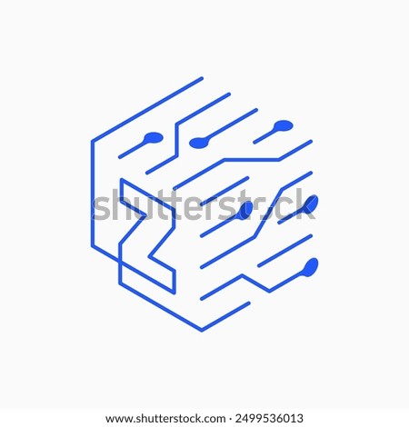z letter Cube Tech Logo vector icon illustration  