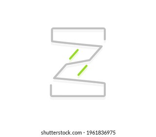 Z letter ecology logo. Vector font for bio posters, spa emblem, vegan, herbal and botanical cards etc.    