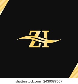 Z I letter Elegant art logo minimal design vector of business name branding Monogram typeface Logos