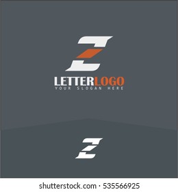 Z letter fast speed logo. White and orange automotive logo template. Vector design template elements for your application or corporate identity.
