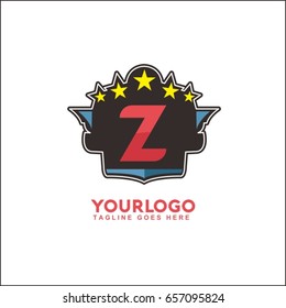 Z Letter Fight boxing sport typography, t-shirt graphics, brand vector illustration.