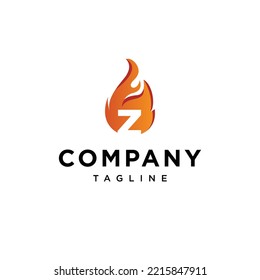
Z Letter fire Vector logo icon vector Template
