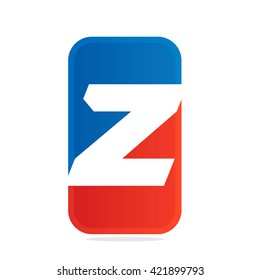 Z letter for fitness, sport team or gym. 