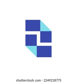  Z Letter as Flip Paper Document Exchange Swap Logo Design Vector