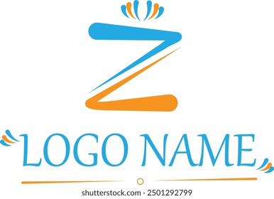 z letter floral or modern logo desing