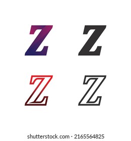 Z letter and font Z logo design vector identity illustration