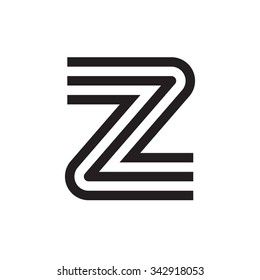 Z Letter Formed By Parallel Lines Stock Vector (Royalty Free) 342918053 ...