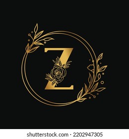 Z Letter Golden Gradient Design