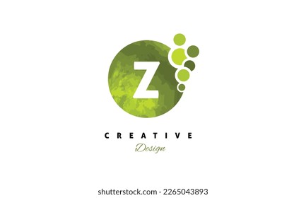 Z letter hand draw water color vector logo design . Artistic illustration for graphic logo design .