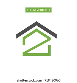 z letter house home vector logo template