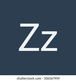 Z letter icon. Alphabet icon.