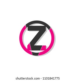 Z letter icon logotype sign symbol.creative modern flat design illustration.vector