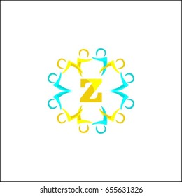 Z letter icon. Social relationship logo and icon.