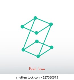 Z letter icon, vector best flat icon, EPS