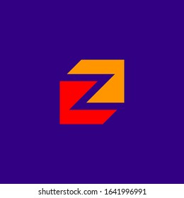 Z letter initial geometric logo.