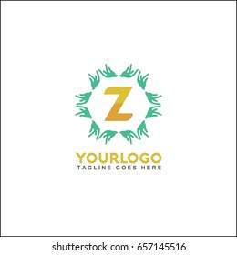 Z letter line circle brand. Vector design template elements for your application or corporate identity. Hand vector illustration logo.