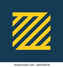 Z letter line logo, vector design template element