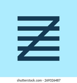 Z letter line logo, vector design template element