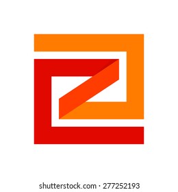 Z letter line logo, vector design template element
