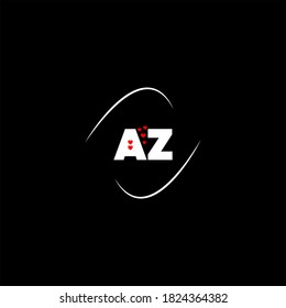 A Z letter logo abstract design, A Z letter logo monogram design on black color background