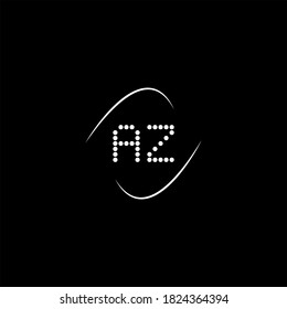 A Z letter logo abstract design, A Z letter logo monogram design on black color background